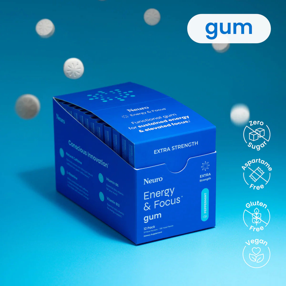 Extra Strength Energy & Focus Gum