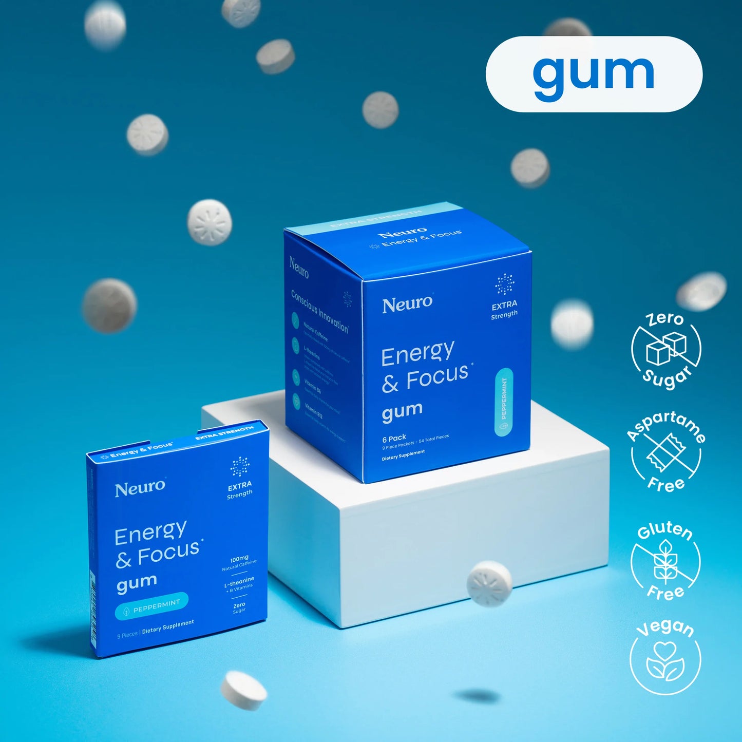 Extra Strength Energy & Focus Gum