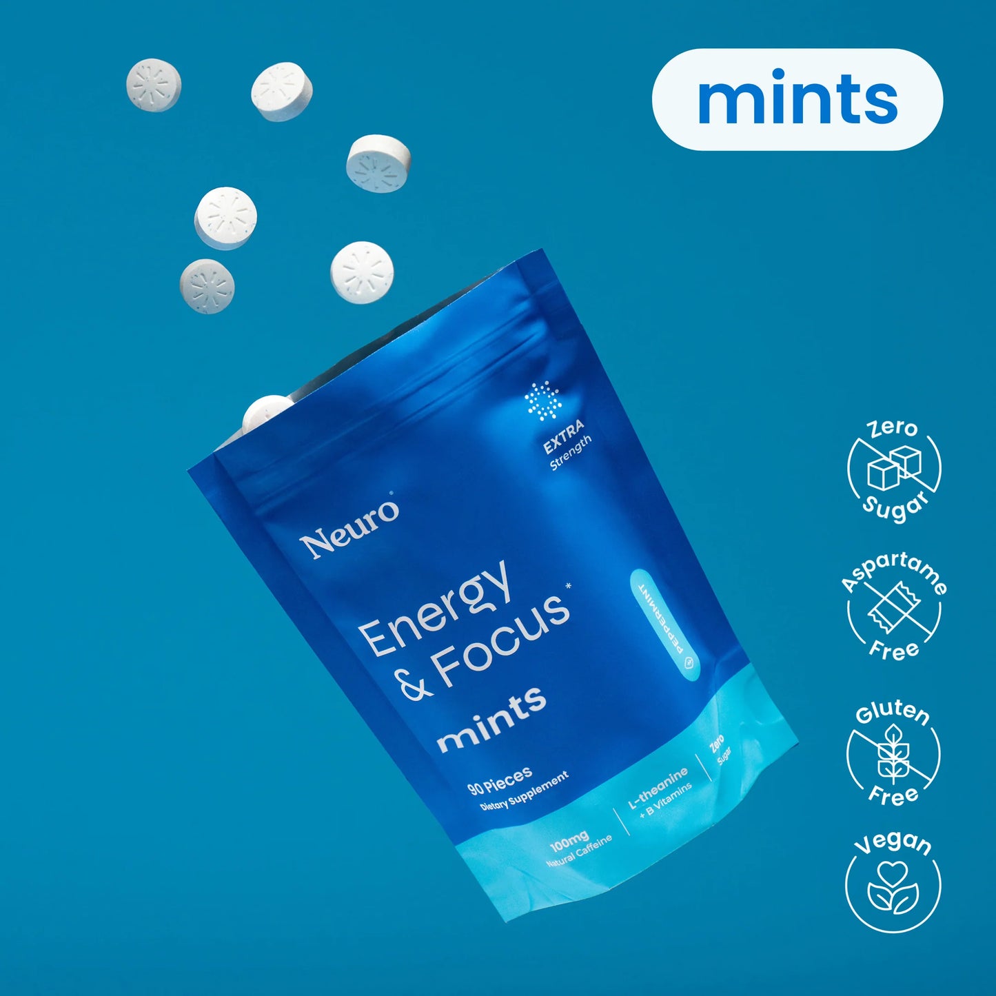 Extra Strength Energy & Focus Mints