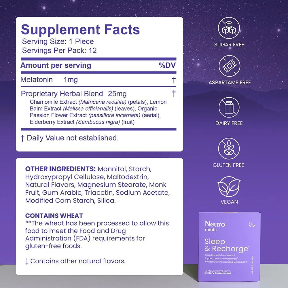 Sleep Mints Sleep & Recharge Meltaway Mints – Neuro Europe